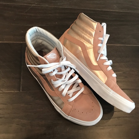 pink metallic vans